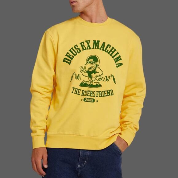 Deus Ex Machina Deus U Crew Sweatshirt Solar Power XL NWT 100% Cotton - Picture 8 of 9